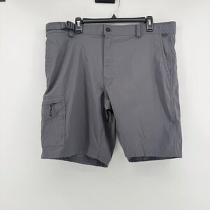 Realtree Fishing Mens XL 40/42 Cargo Shorts Gray Nylon Spandex Performance